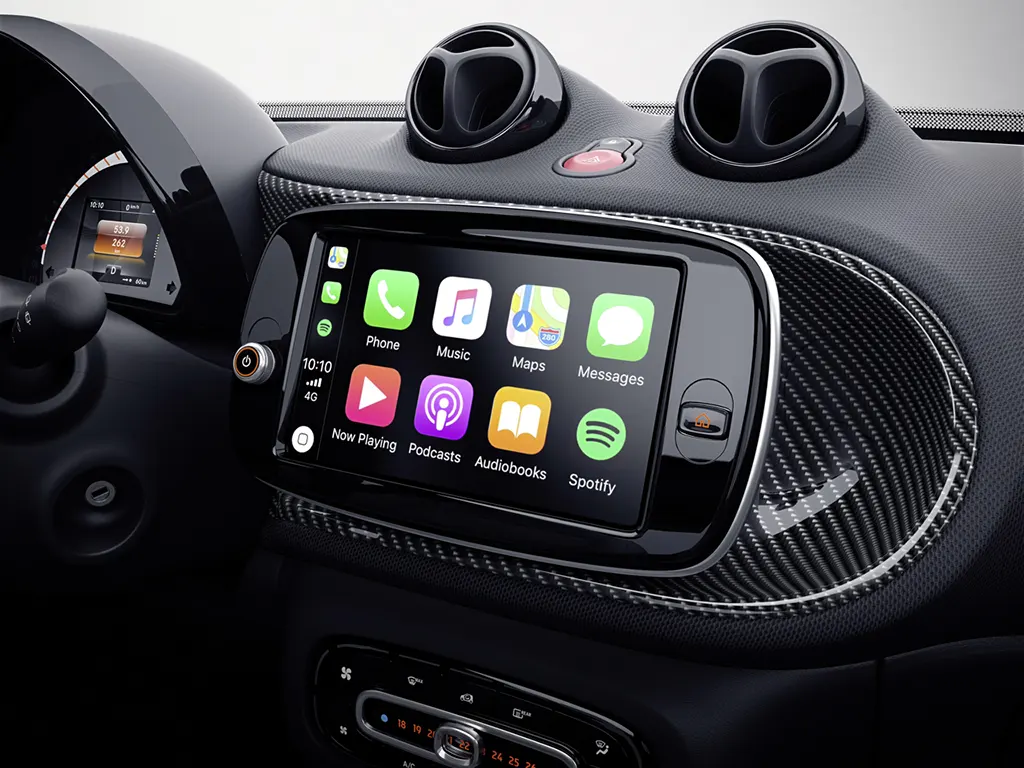 A l'intérieur de la Smart EQ Fortwo